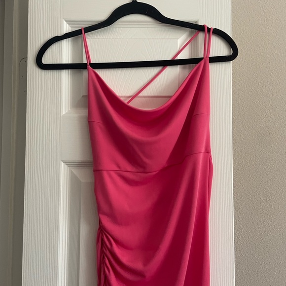 The Andamane Italian Designer Barbie Pink Curve Hugging Dress - Picture 3 of 7